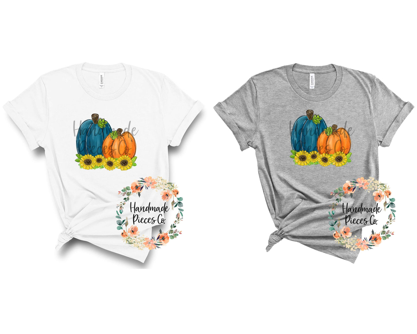 Pumpkin Duo with Sunflowers - Sublimation or HTV Transfer