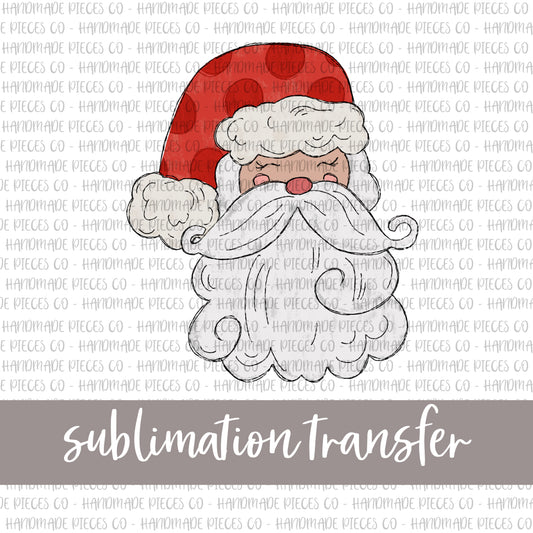 Santa, Version 2 - Sublimation or HTV Transfer