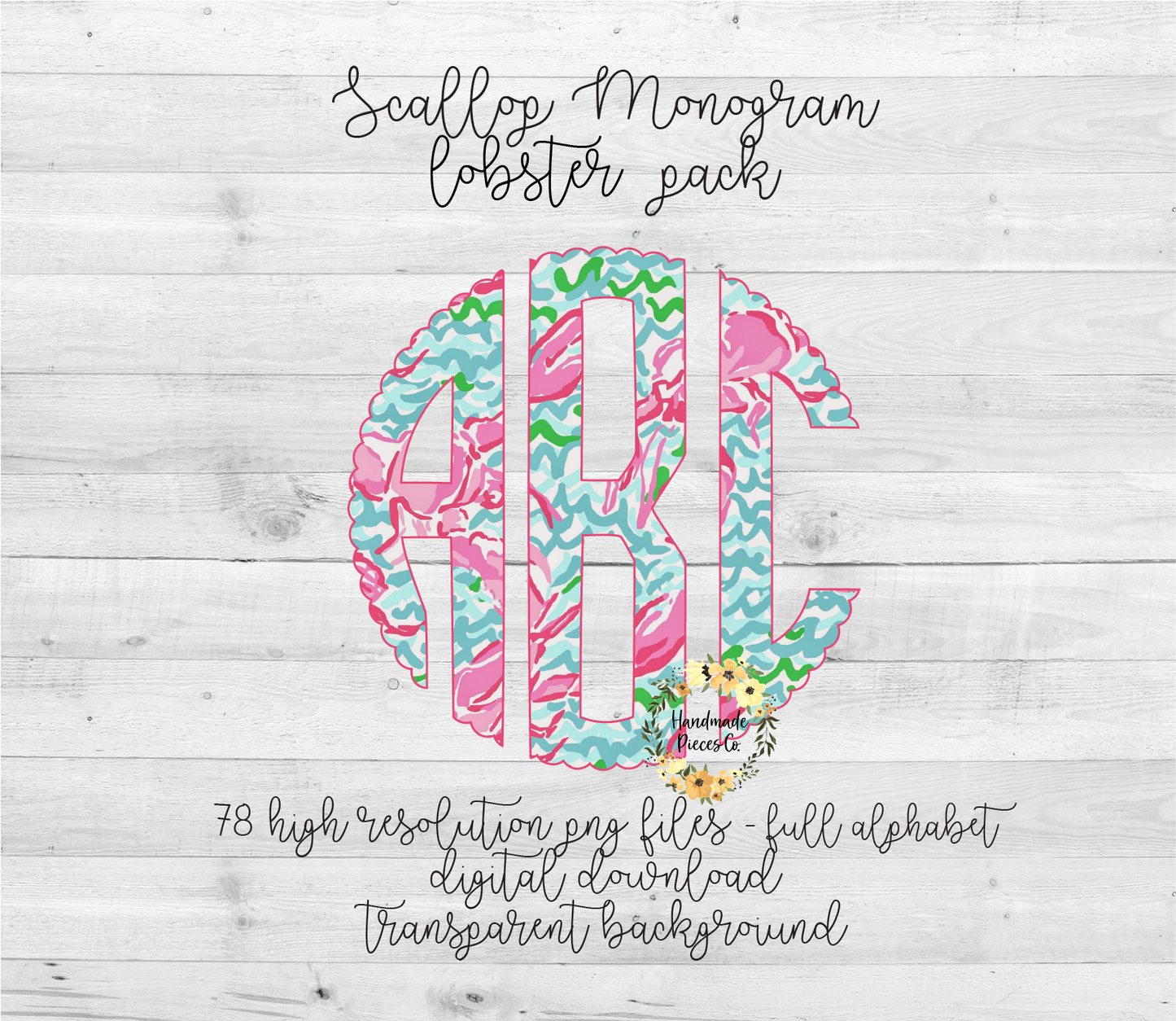 Lobster Monogram - Multiple Styles - Digital Download