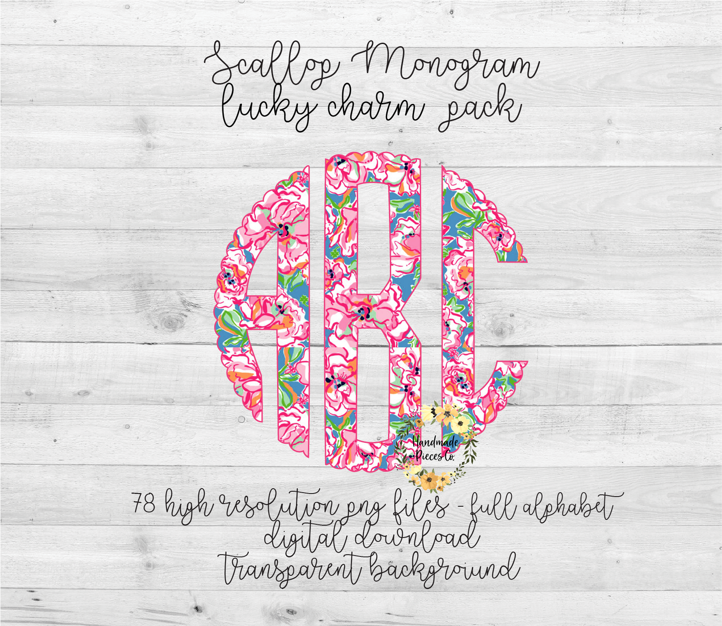 Lucky Charm Monogram - Multiple Styles - Digital Download