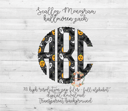 Halloween Monogram - Multiple Styles - Digital Download