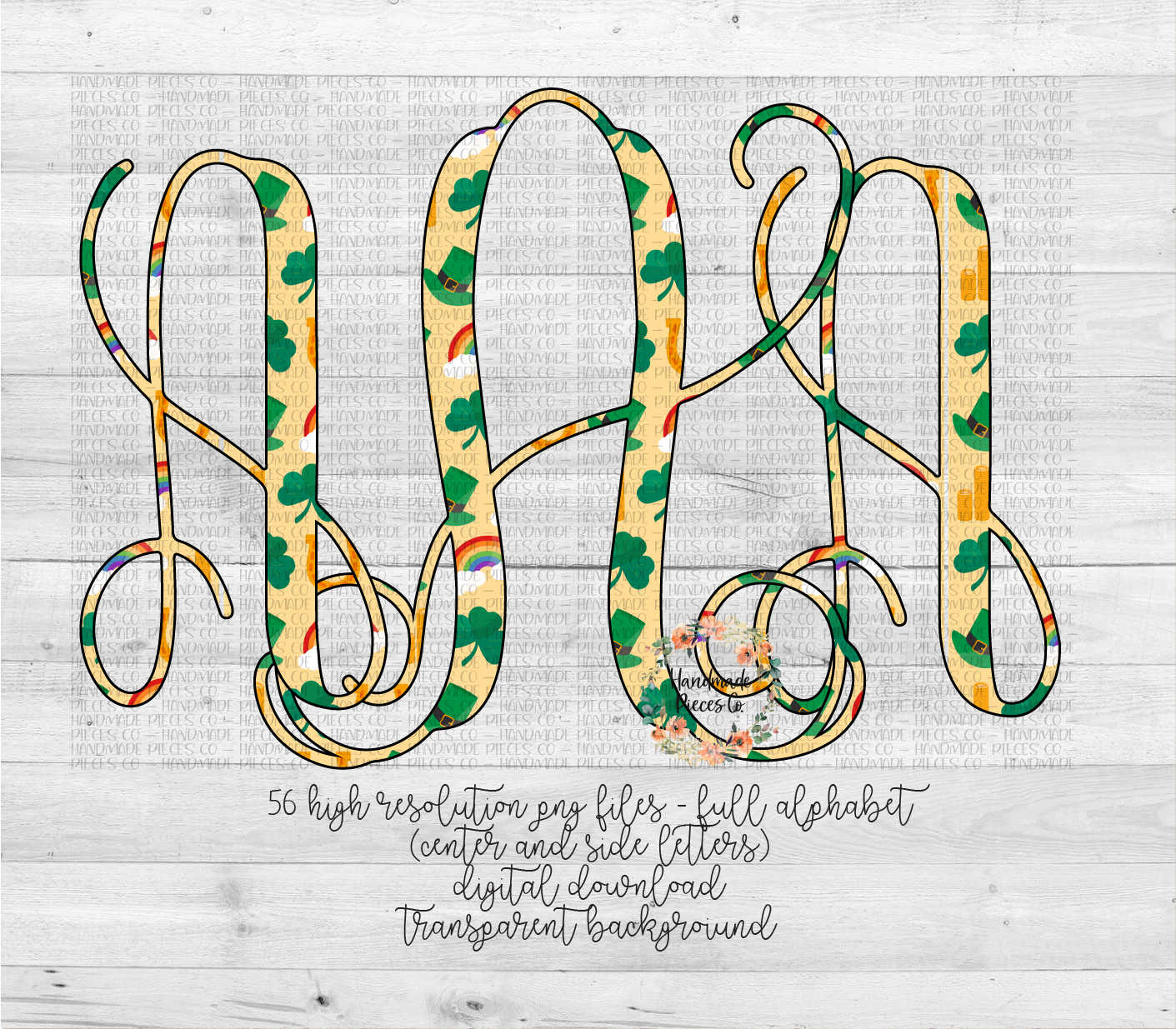 St. Patrick's Day Monogram - Multiple Styles - Digital Download