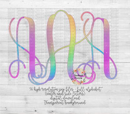 Galaxy Monogram, Version 2 - Multiple Styles - Digital Download