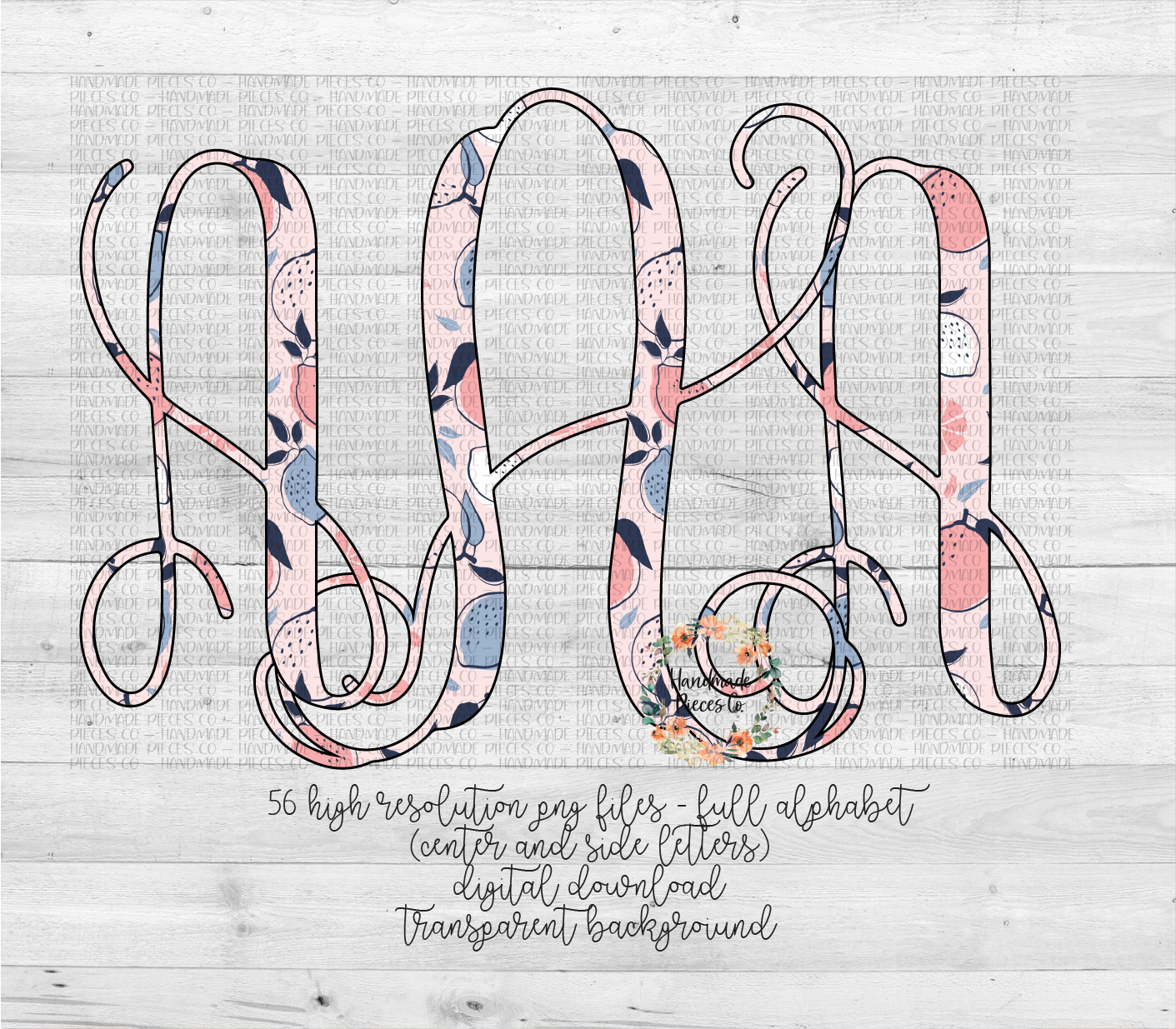 Pink Lemonade Monogram - Multiple Styles - Digital Download