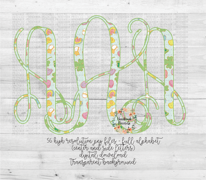 Lucky Charm Monogram, Version 1 - Multiple Styles - Digital Download