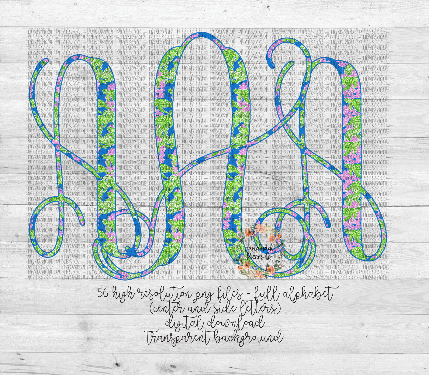 Sea Turtle Monogram - Multiple Styles - Digital Download