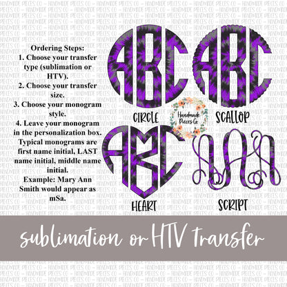 Halloween Tie Dye Monogram, Mix 3 - Sublimation or HTV Transfer