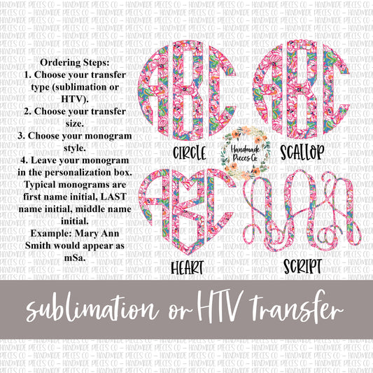 Lucky Charm Monogram - Sublimation Transfer