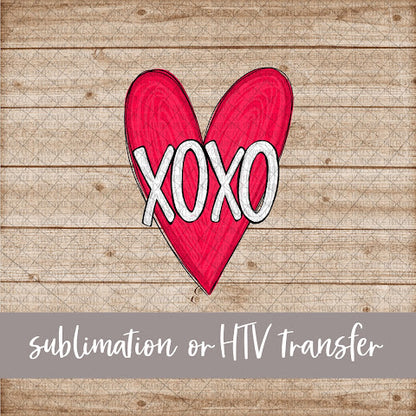 XOXO Heart - Sublimation or HTV Transfer