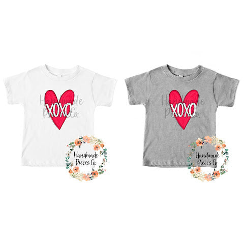 XOXO Heart - Sublimation or HTV Transfer