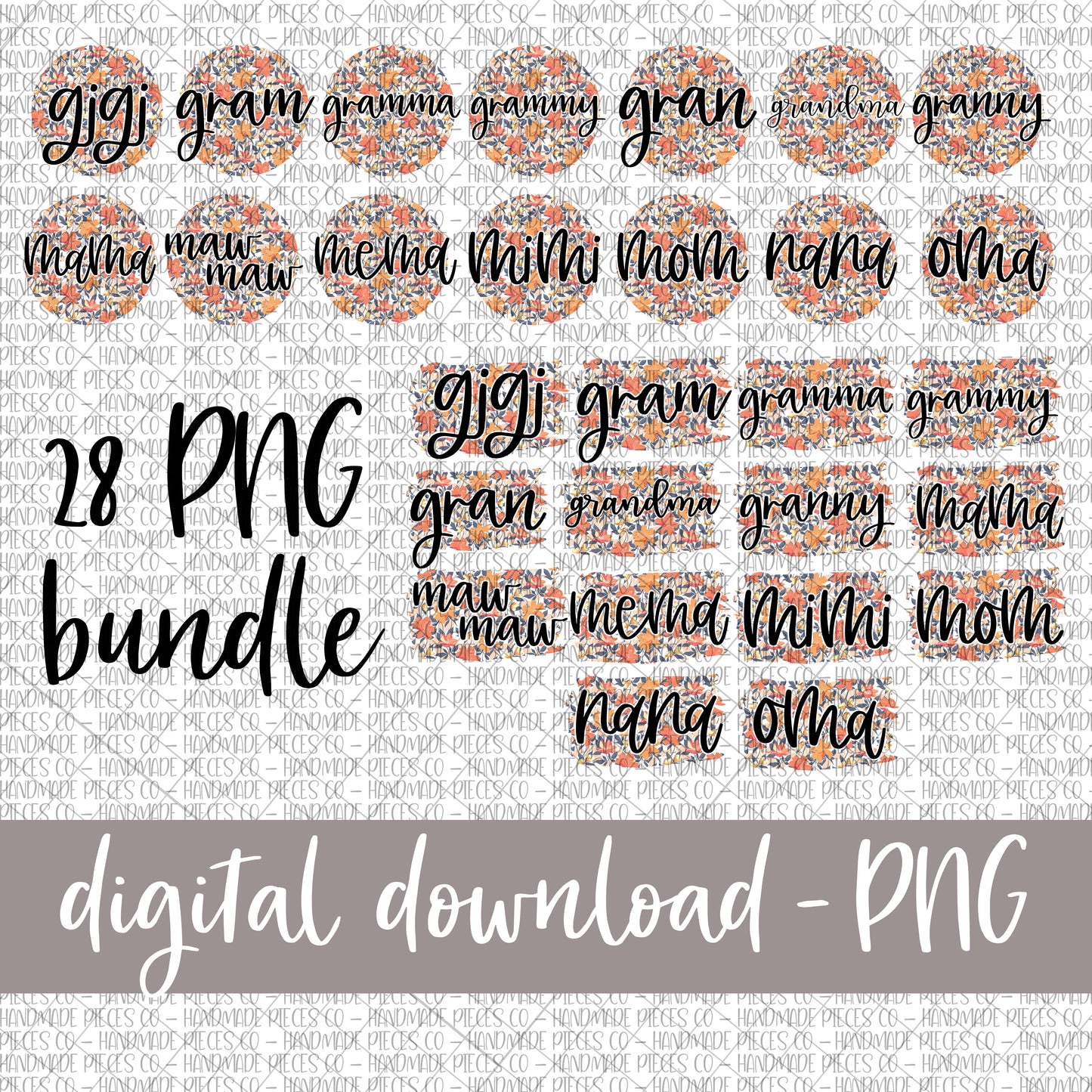 Mother's Day Name Bundle, Floral 7 - Digital Download